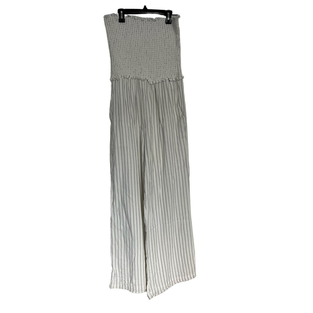 White Striped Jumpsuit